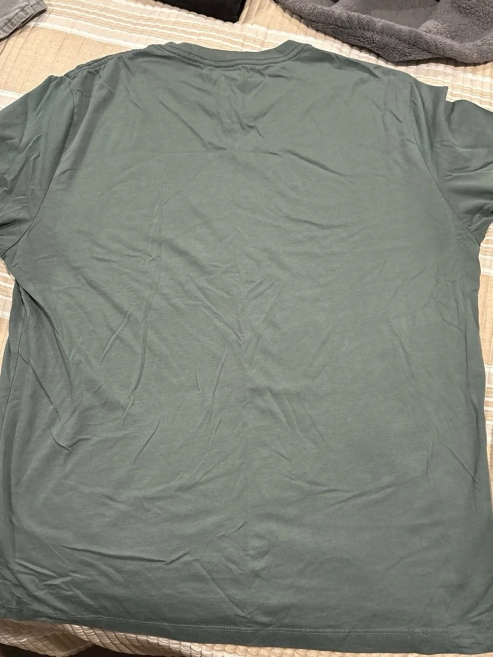 True Religion Men's Olive Green Graphic Logo Tee